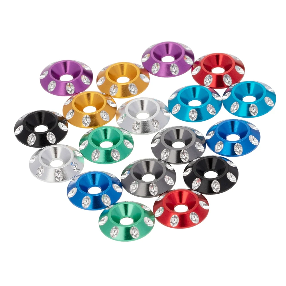 AS96-Metal Tail Wing M3 Countersunk Screws Washers For 1/10 Scale Off Road Buggy Monster Truck RC Dift Cars