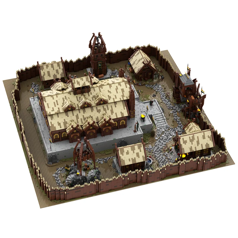 23240 قطعة MOC في نهاية المطاف Edoras روهان تاون نموذج اللبنات العمارة هدية الكريسماس تجميع اللعب لتقوم بها بنفسك فكرة عيد ميلاد الاطفال #5