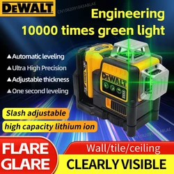 DEWALT-recarregável Lithium Baterias Tool, 12V Max Laser Level, Linha Cruz Laser, 3 Plane, 3x360 Graus, 12 Linhas Verdes, DW089LG