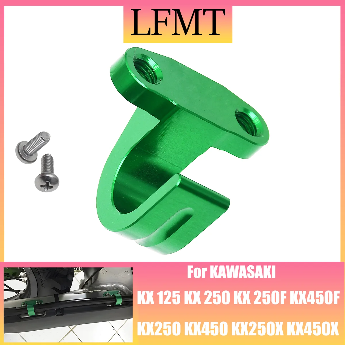 

For KAWASAKI KLX 450 R KLX450R 2008-2019 Accessories Clamping Lines Parts Motorcycle CNC Rear Brake Line Holder Hose Clamp