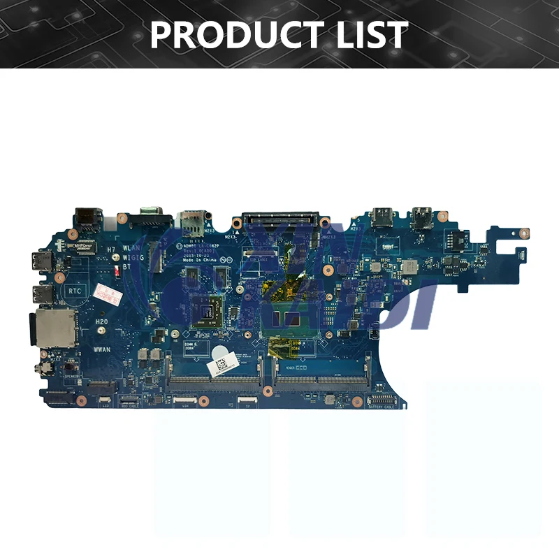 Placa base para ordenador portátil LA-C642P para Dell Latitude E5570 0GVKV9 0WK23X 0J1PDD placa base 216-0864018 con I7-6600U I5-6300U V2G