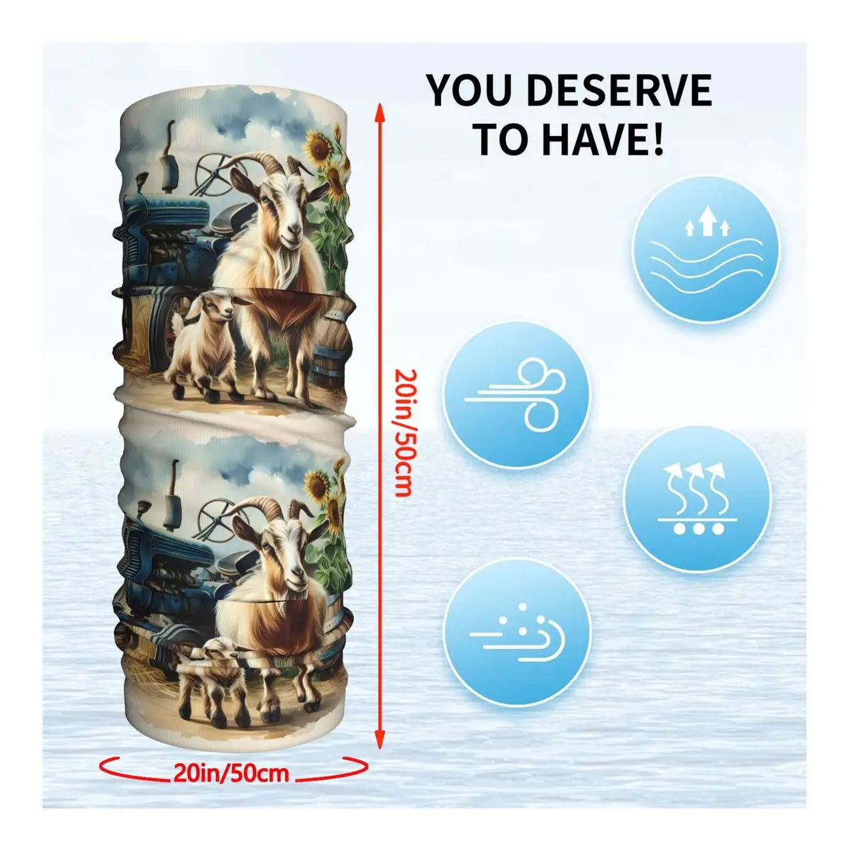 Donkey Scarf Neckerchief Neck Face Mask Polyester