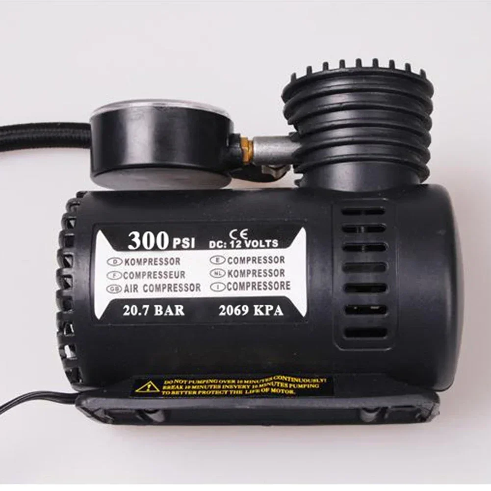 1pc Car Air Pump Portable 12V 300psi Air Compressor Pump Tire Tyre Inflator For Auto Motorcycle Accessories Universal Fitment