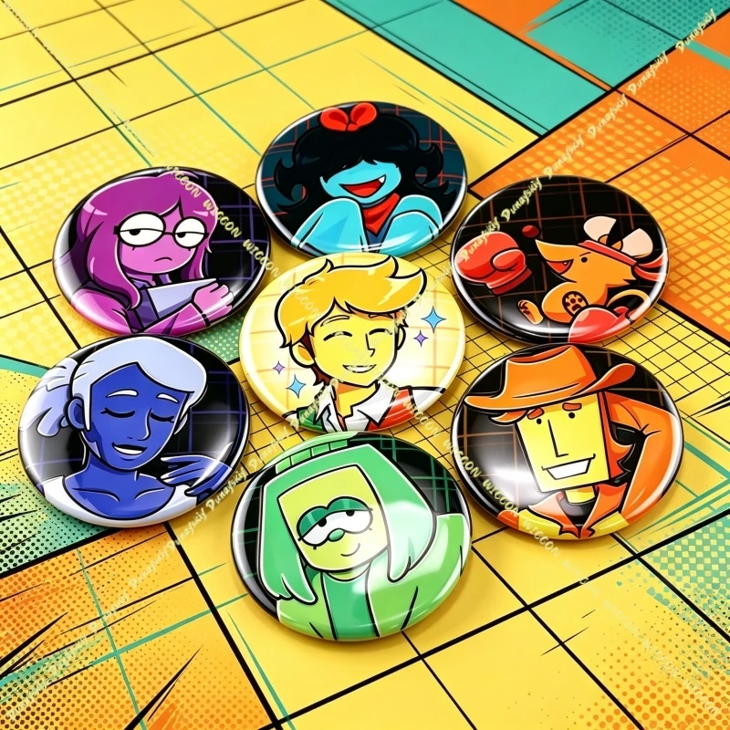 Deltarune Chapter 5 Game Character 58mm Round Button Badges Cute Cartoon Brooch Pins Collection Set for Backpack Decor Game Fan