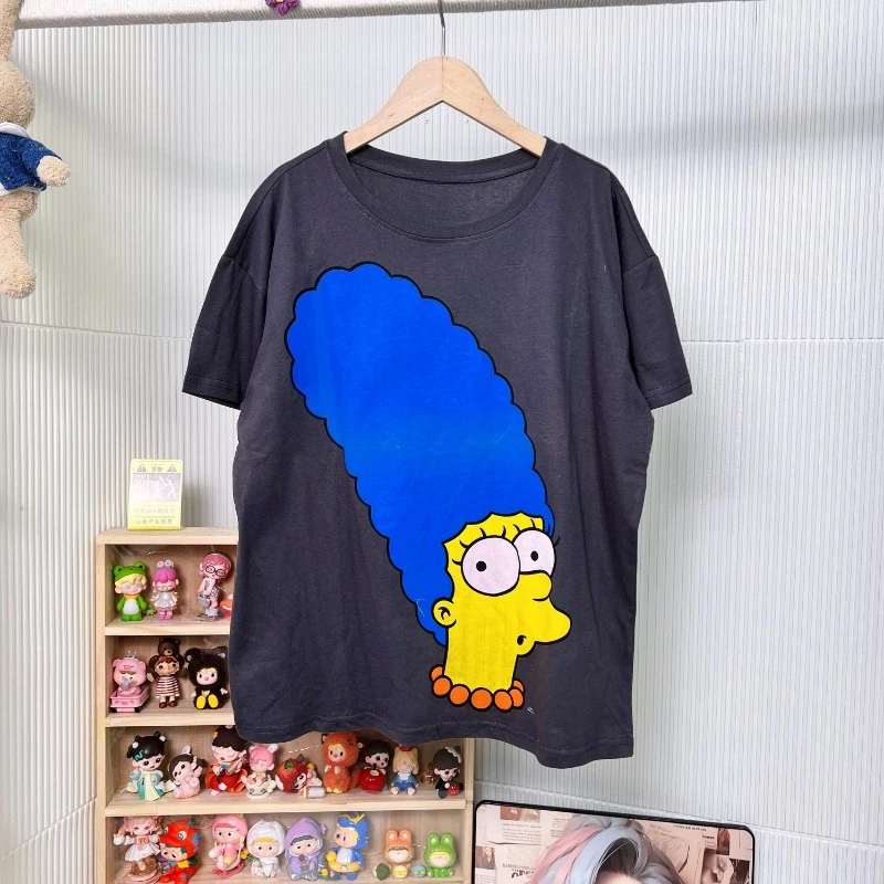 

Simpson T-shirt American style unisex short-sleeved cartoon loose-fitting trendy youth student personalized couple pure cotton