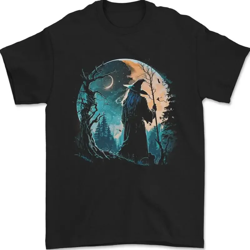 Ein Zauberer busca Beim Fantasie Mond Sorcier Herren 100% Baumwolle camiseta