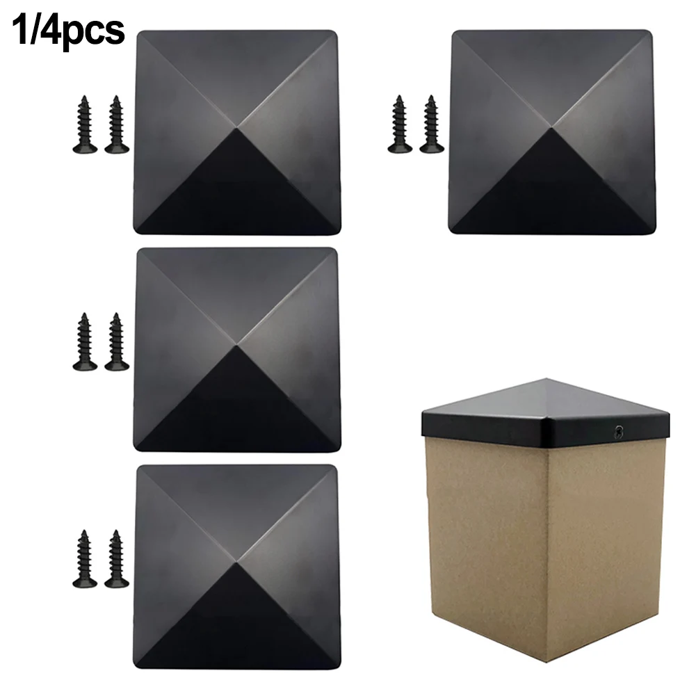 4x4 Inch Plastic Fence Post Cap Post Cap Black To Protect Outdoor Wooden Fence Top Of Fence Posts Decorative Garden Fence Parts