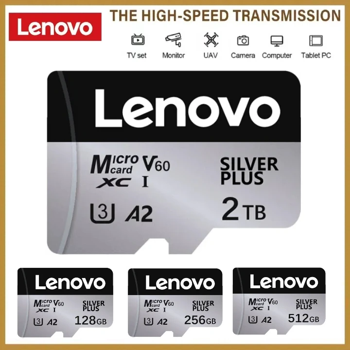 Lenovo 2TB SD Memory Card 128GB Micro TF SD Card Class 10 TF Card 1TB SD Card 512G High Speed Micro TF Card 256G For Nintendo 64