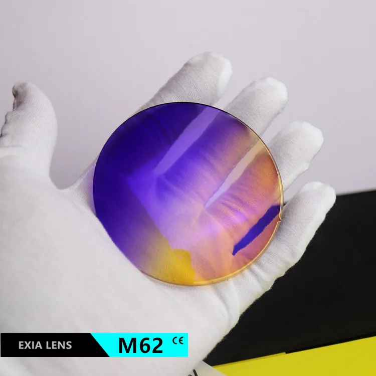 

EXIA Lens M62 Violet Gradient Brown Sunglasses Lenses UV400 Polyurethane MR-8 1.61 Base Curve 3 SHMC Blue Lens