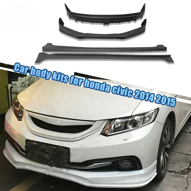High Quality Primed Body Kit Front Lip Side Skirts Rear Diffuser Brake Light Carlong Fits 2014-2015