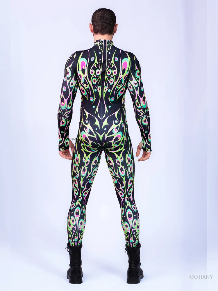 

Halloween Horror Eyes Cosplay Bodysuit Couple Cyberpunk Dimension Tights Carnival Party Performance Zentai Suit Aerial Yoga Set