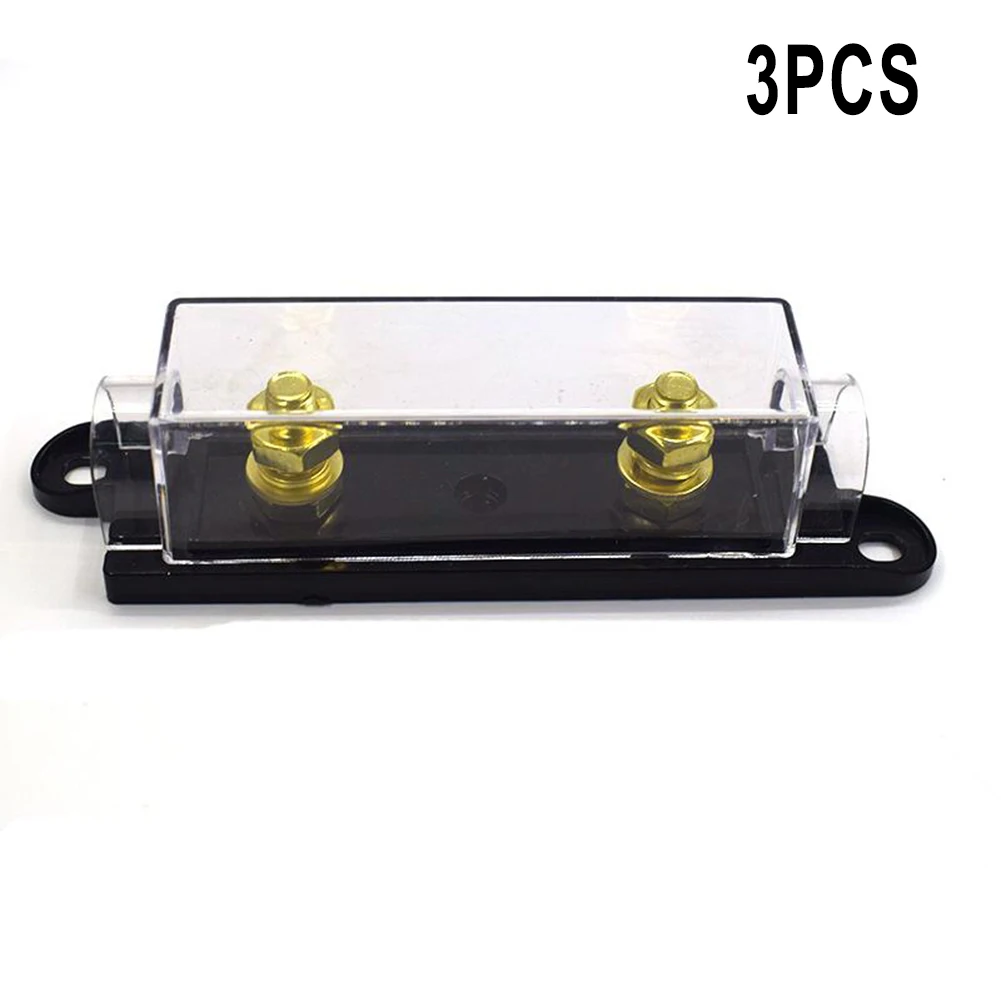 3PCS 1/0/4/8 Gauge Fuse Holder With 2 Pack Plated 150 Amp Fuse High Quality Materials Automotive Electronics 3PCS