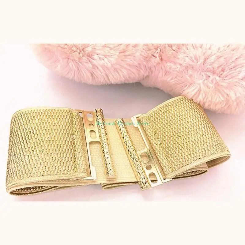 

K1ME 2pcs Modern Wide Waist Belt Jeans Decorative Punks Waistband Wide Rock Belt