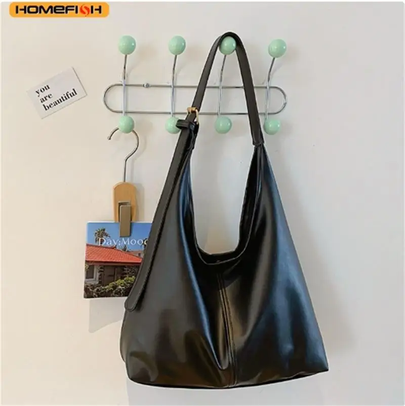 HOMEFISH New Women's Commuter Tote Bag, Vintage Style Large-Capacity Hand-Held Shoulder Bag