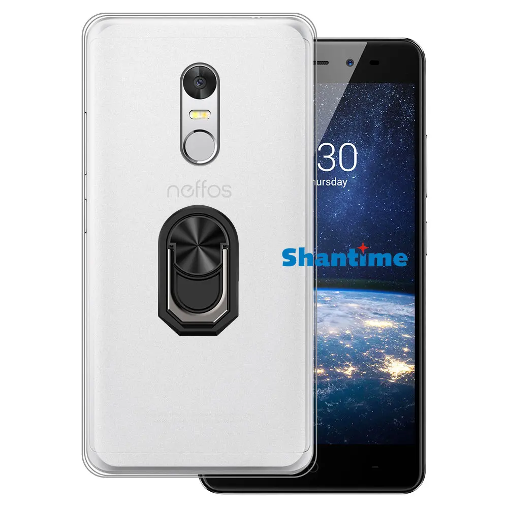 Soporte de anillo de lujo a prueba de golpes para tp-link Neffos X1 Lite tp-link Neffos X1, funda protectora de silicona suave TPU