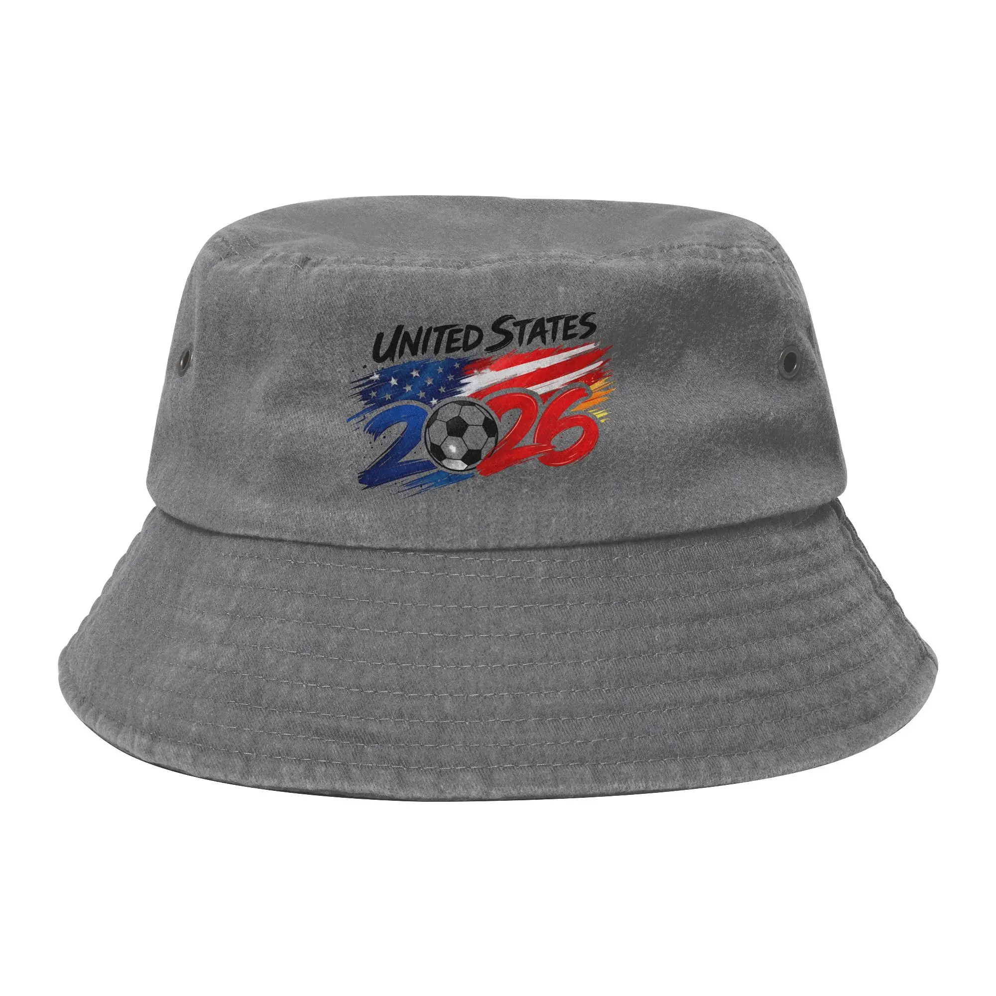 United States America Accessories Bucket Hat Distressed Denim Washed Sun Hat Football Soccer 2026 Ispoti Fishing Cap Outdoor