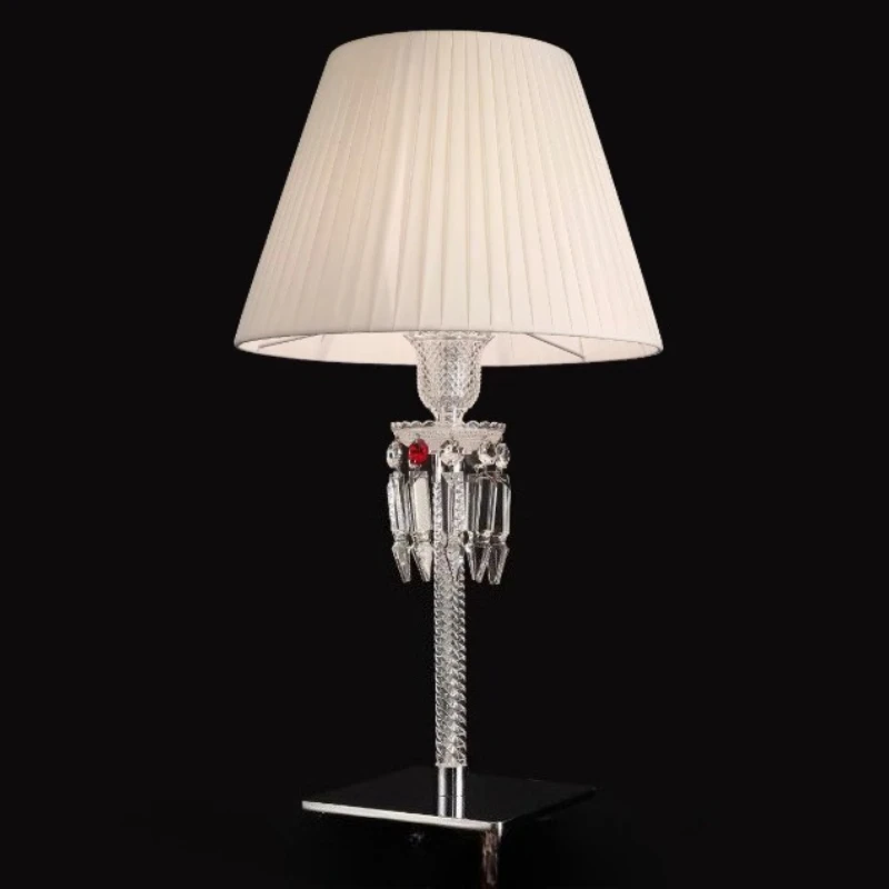 

European Crystal Lamp Desk Lamp Bedroom Bedside Living Room Wedding Decorative French Home Decoration Light Luxury Lamp