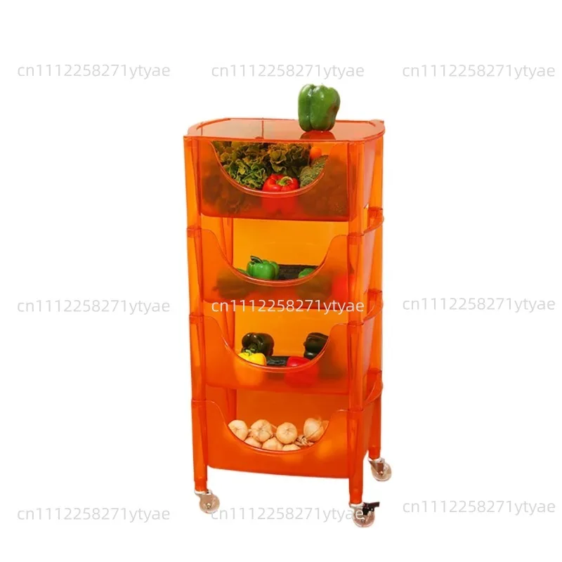 Multi Layer Movable Kitchen Storage Trolley Rack Household Sundry Organizer Furniture