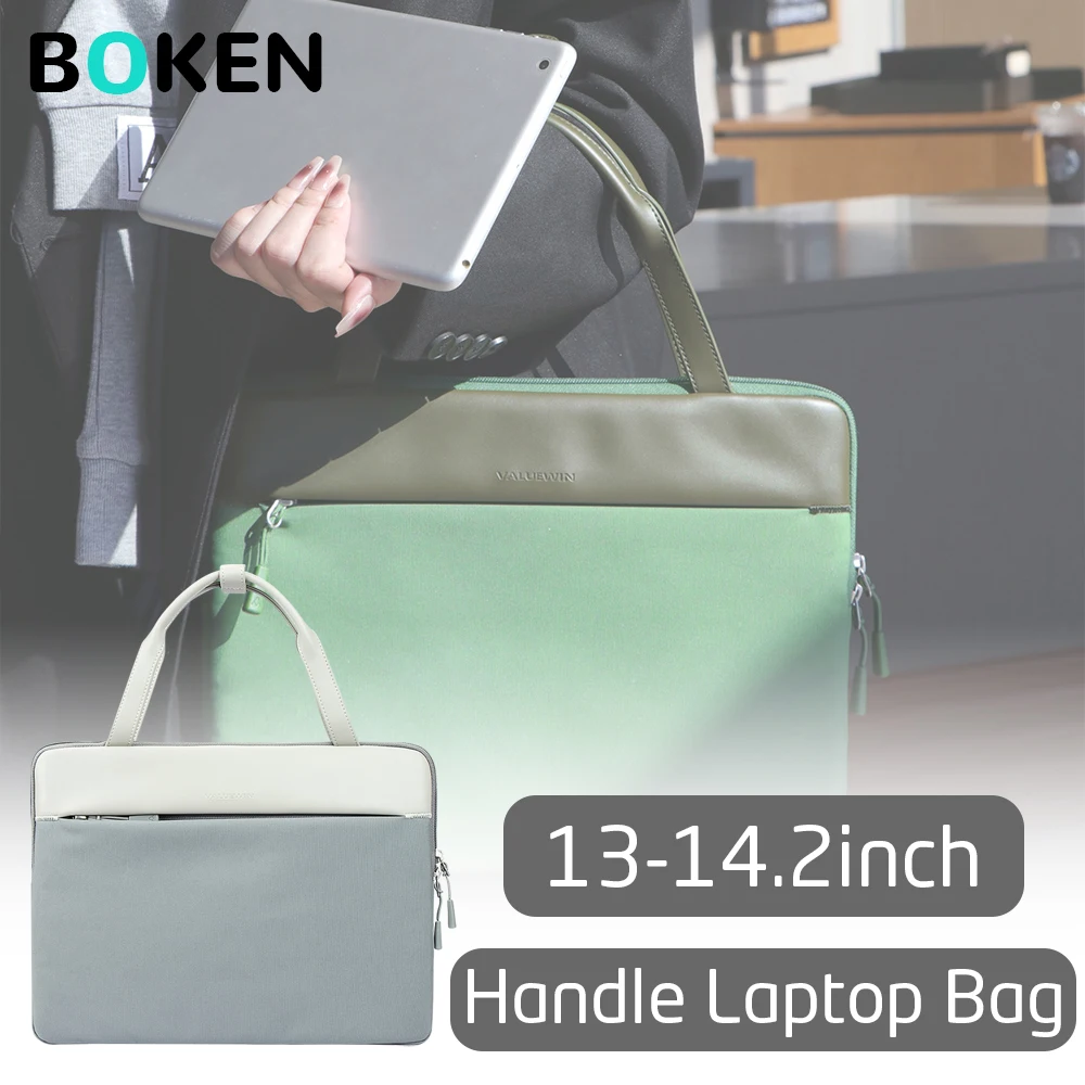 

Женский портфель для ноутбука, 13 14-дюймовая сумка для ноутбука MacBook Pro Air с ручкой, защитная сумка для работы, подходит для HP Dell Xiaomi