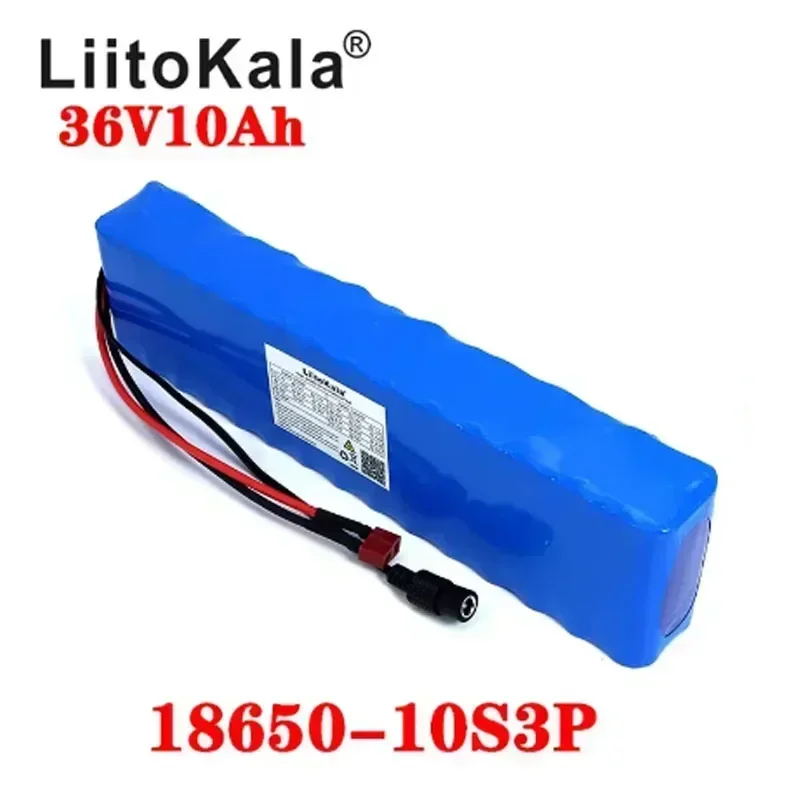 LiitoKala 36V 10Ah 600watt 10S3P lithium ion battery pack 15A BMS For xiaomi mijia m365 pro ebike bicycle scoot XT60 T Plug