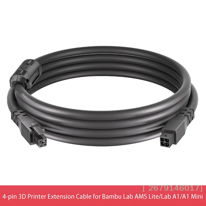 

【YY26】For Bambu Lab A1/A1 Mini AMS Extension Cable AMS Lite 1M 2M 4-pin With Magnetic Ring Cable For Bambu A1 A1 Mini 3D Printer