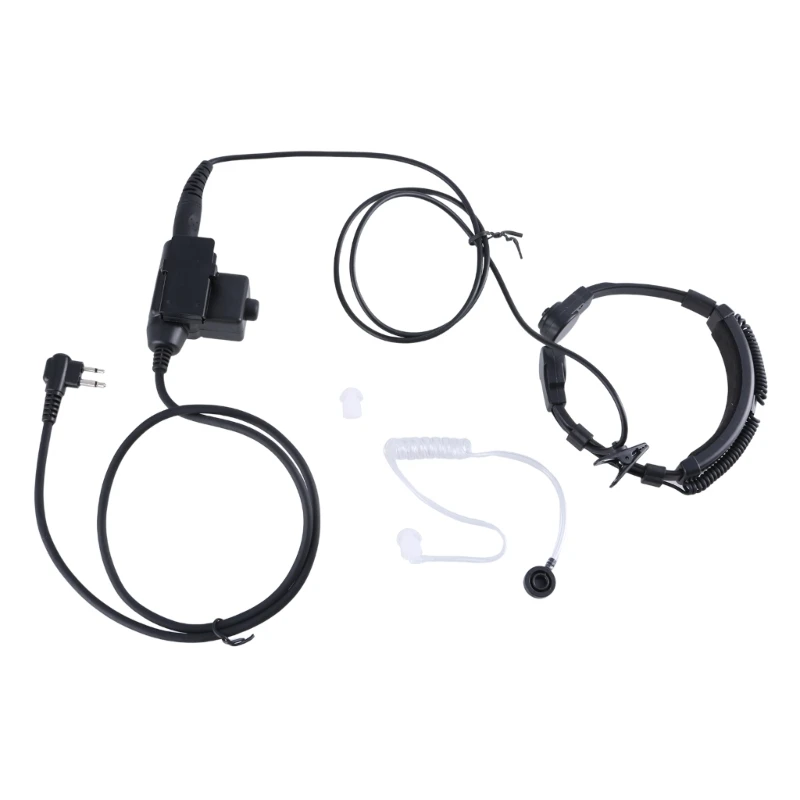 Air Tube Throat Vibration Mic Headsets Earpiece For DEP450 EP450 CP200D CP200