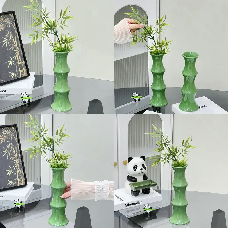 Creative Modern Simple Bamboo Vase High Value Home Furnishing Living Room Entrance Desktop Decoration Flower Arrangement