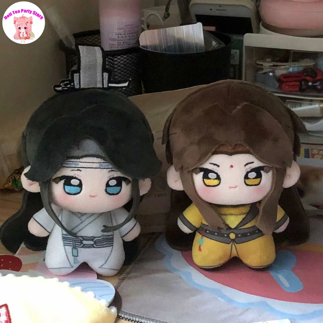 

10cm Mo Dao Zu Shi Cotton Doll Keychain Lan Xichen Jin Guangyao Print Plush Cotton Doll Toy Character Toys Collection Gift