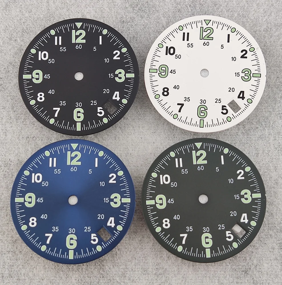 Nh35 dial digital luminoso 3.8 horas único calendário janela se encaixa nh35/nh36 movimento relógio acessórios de substituição