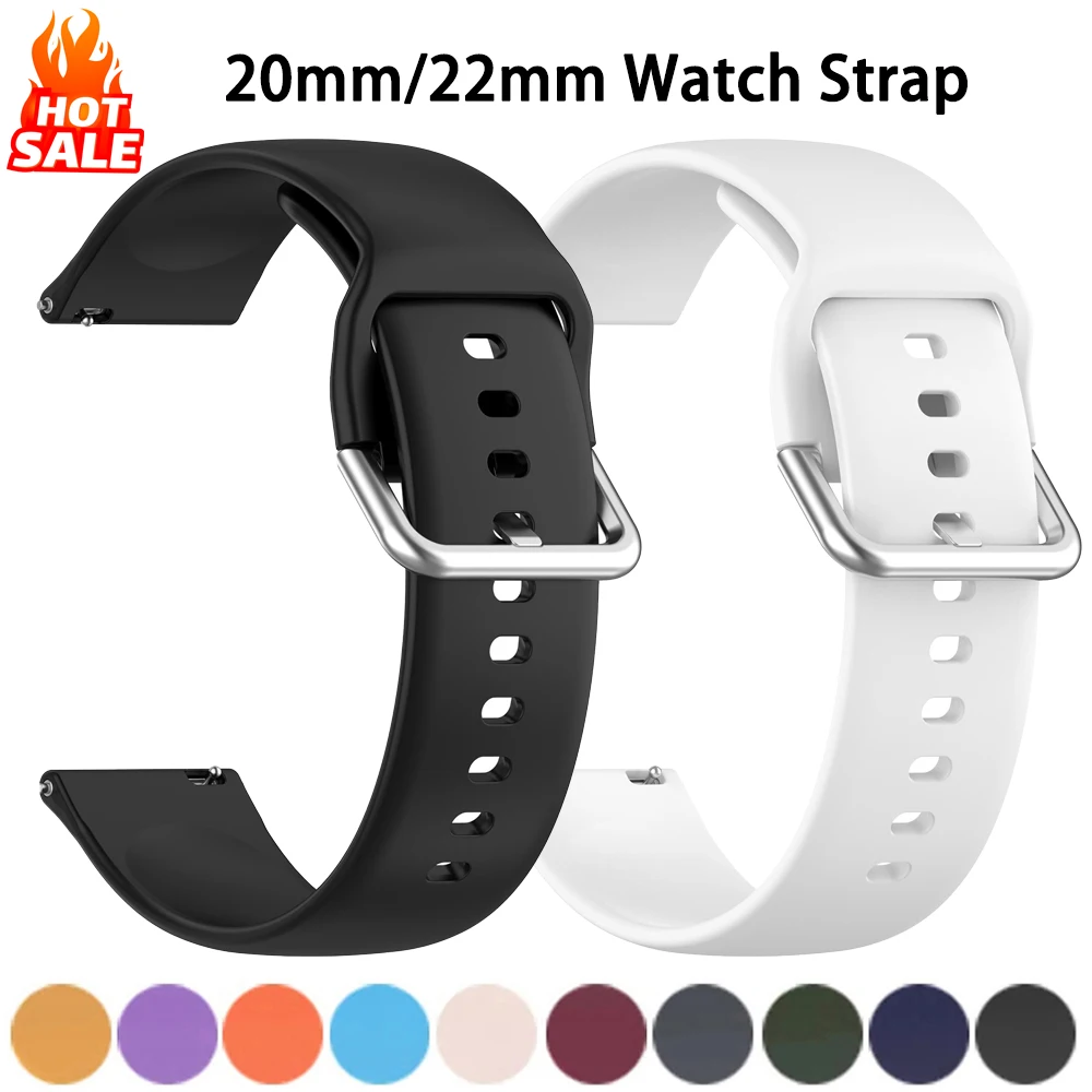 Силиконовый ремешок для часов Amazfit bip 6 5 3/u pro 20 мм/22 мм, спортивный браслет для Amazfit GTS 2/4/3/GTS 2/4 Mini/GTR 4/2/2e Series