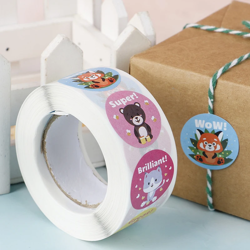

500pcs Teacher Reward Stickers Cute Animal Stickers School Motivational Stickers