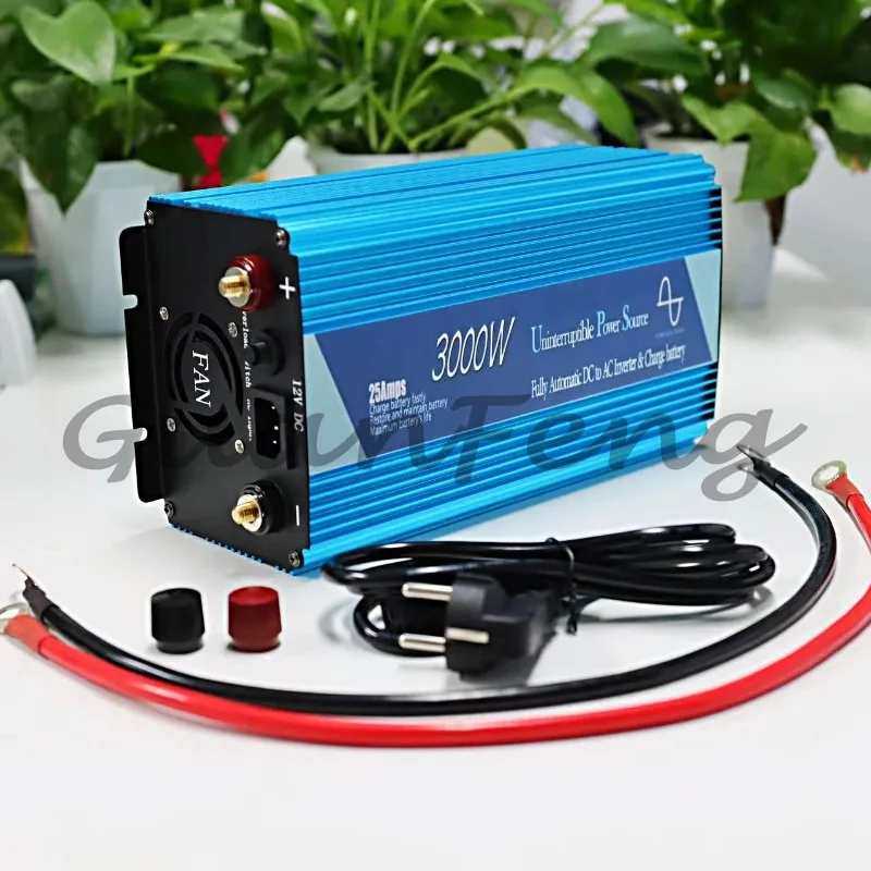 UPS 1000W 1500W 2000W Continuous Power DC 12V AC 220V Charger Converter Charging Car Inverter