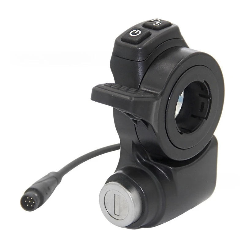 Dual Drive Throttle with Ignition Lock for Kukirin G2 Master Scooter, Thumb Accelerator Switch, Handlebar Replacement Part