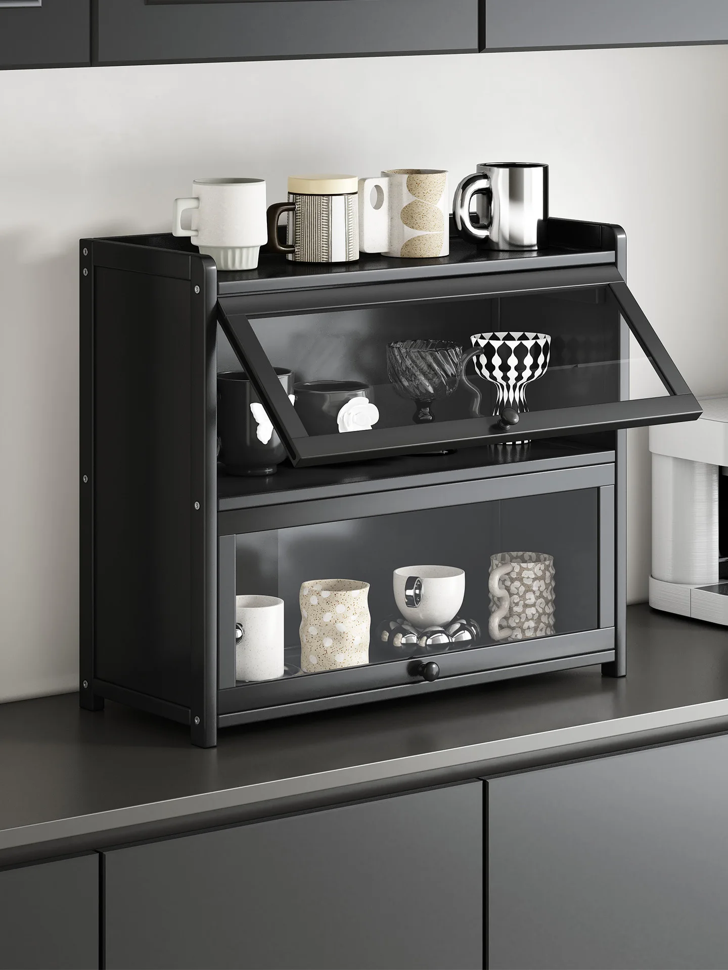 

Многослойный кухонный шкаф, чашка, пылезащитный держатель для хранения, настольный держатель для чашки, эльф, прямоугольный эльф, органайзер для домашней мебели