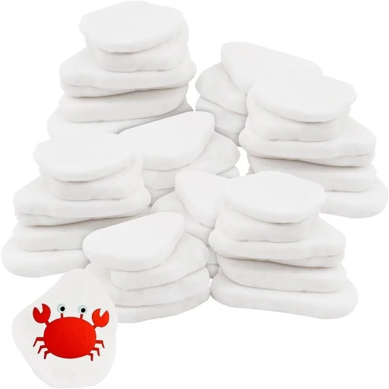 5/10PCS Pedras Brancas para Pintura, Pedras Irregulares Médias e Pequenas para Pintar, Pedras Planas para Artesanato, DIY, Decoração de Jardim