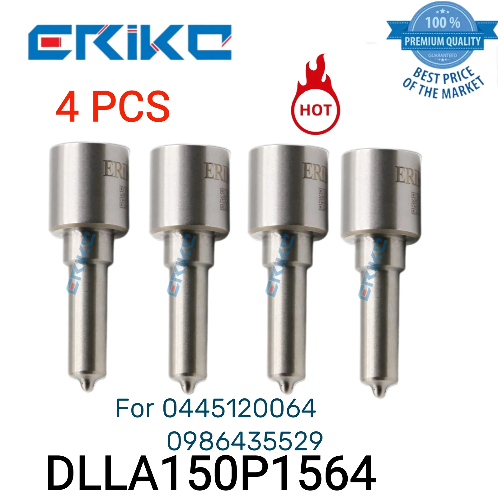 

4 PCS DLLA150P1564 Injector Nozzle 0 433 171 963 DLLA 150 P 1564 Common Rail Nozzle DLLA 150P1564 for 0445120064 0986435529