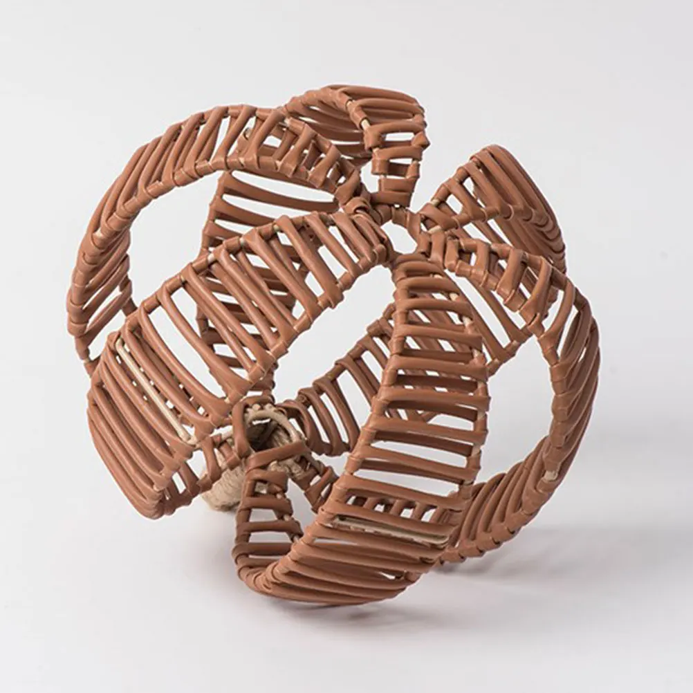 

Woven Pumpkin Decoration Festive Tabletop nament Halloween Party Supplies Plastic Iron Frame Unique H made Decor