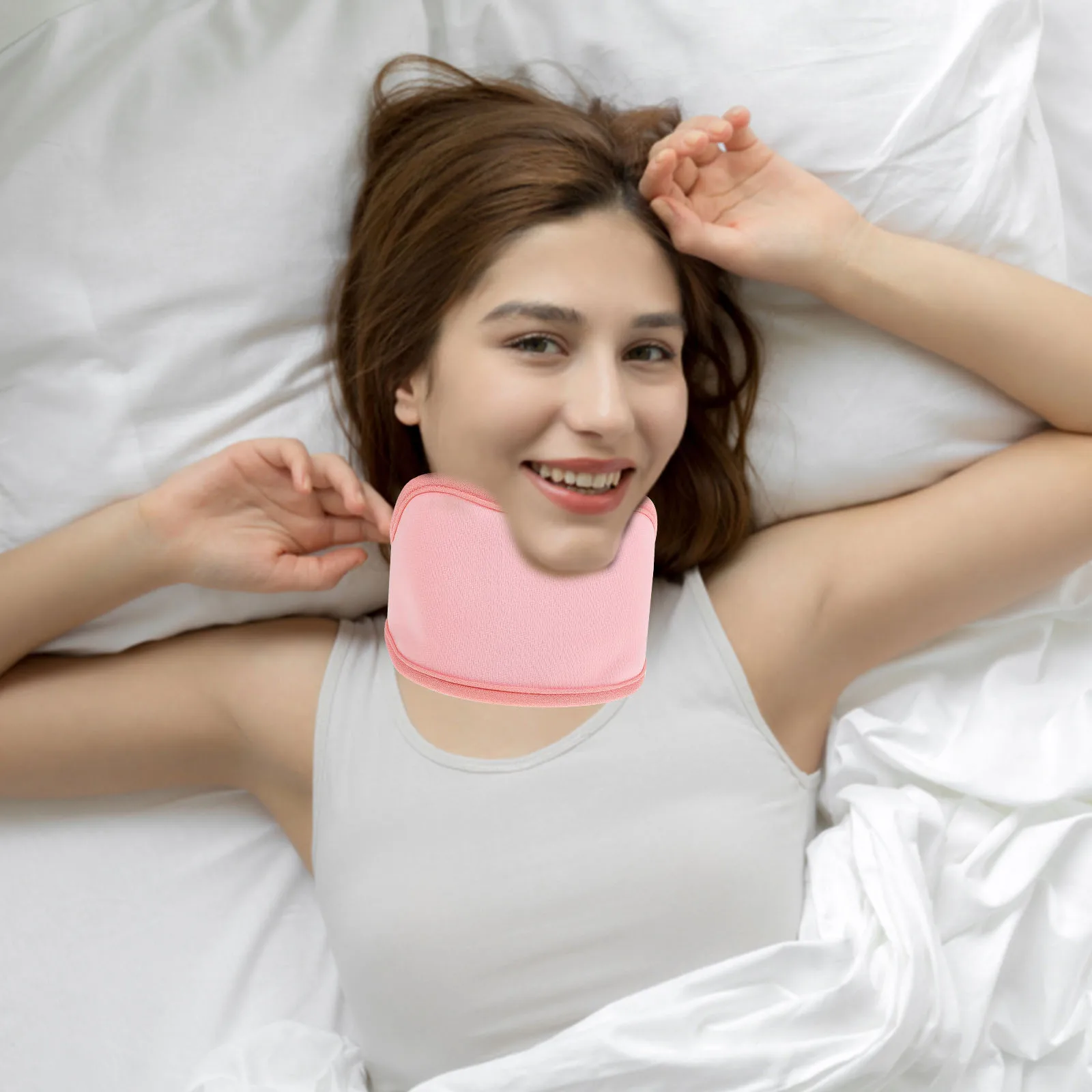 

Reusable Essential Oil Pack Soft Castor Neck Wrap Pink Sleep Aid Portable Relaxation Tool Gentle Cloth Daily Care