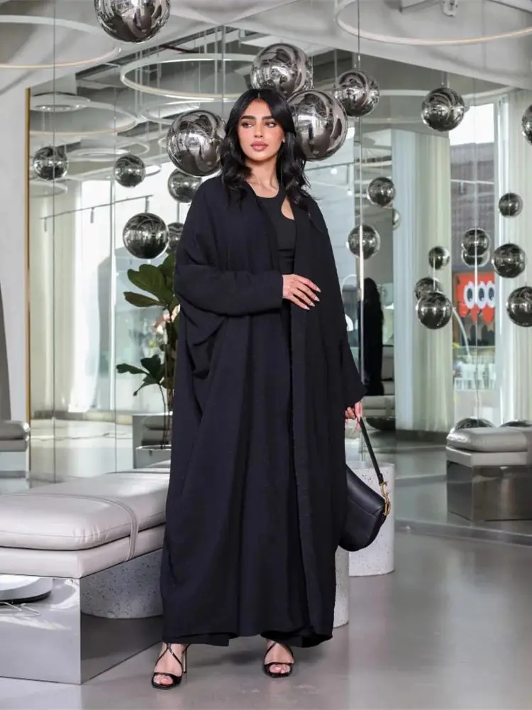 Ramadan eid aberto quimono abaya dubai muçulmano abayas para mulheres kaftan vestidos modestos islam roupas robe femme musulmane caftan