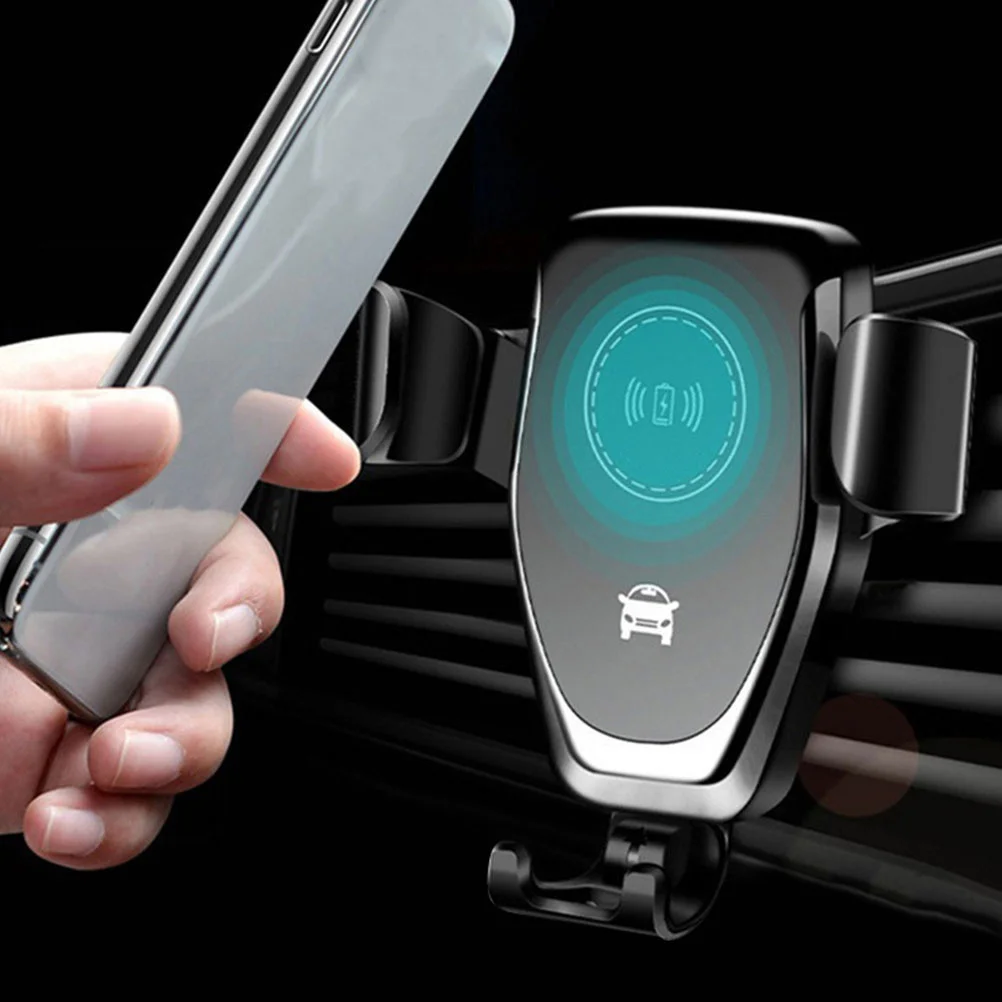 

Wireless Car Mount Vehicle Navigation Bracket 10W Rotatable Air Vent Phone Holder Fast Charging Stand Compatible 4-6.4