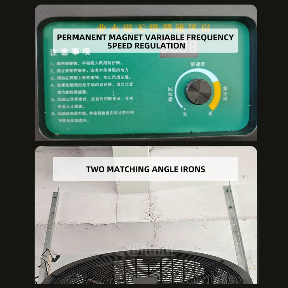 Ceiling Mounted Axial Flow Fan DN-DG-F1000-3 Durable Industrial Ventilation Air Movement Device view 3