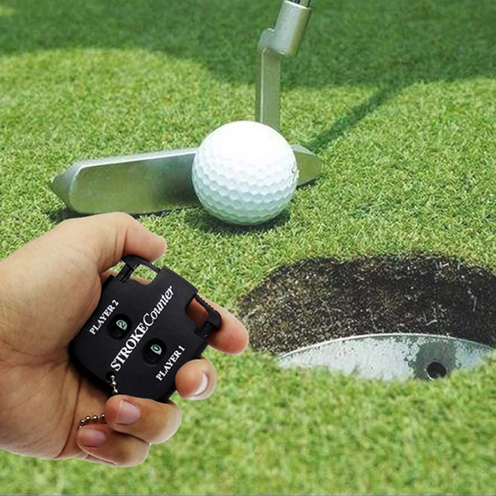 Mini Handy Golf Shot Count Stroke Putt Score Counter Two Digits Scoring Keeper With Key Chain Golf Training Aids Golf Accessorie