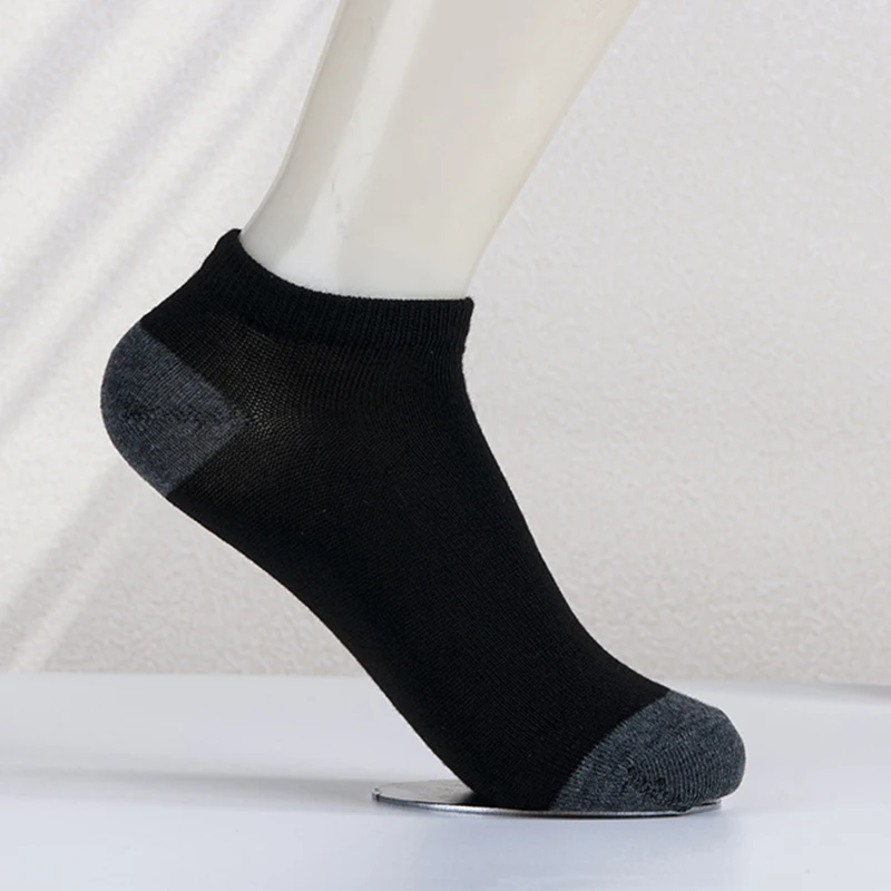 10/30 Pair Neutral Solid Color Low-Top Sports Socks Spring Summer Sweat Absorbing Breathable Comfortable All-Season Leisure Sock view 3