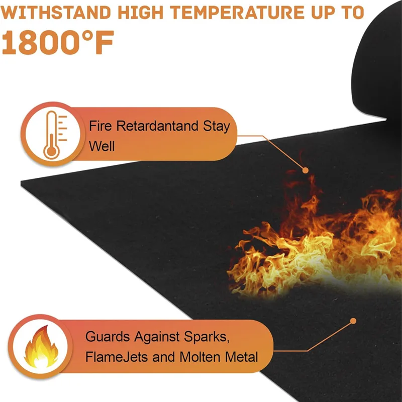 Carbon Fiber Felt Felt Fireproof Welding Protective Blanket High-temperature Resistant Flame-retardant Welding Equipment &Supply view 4