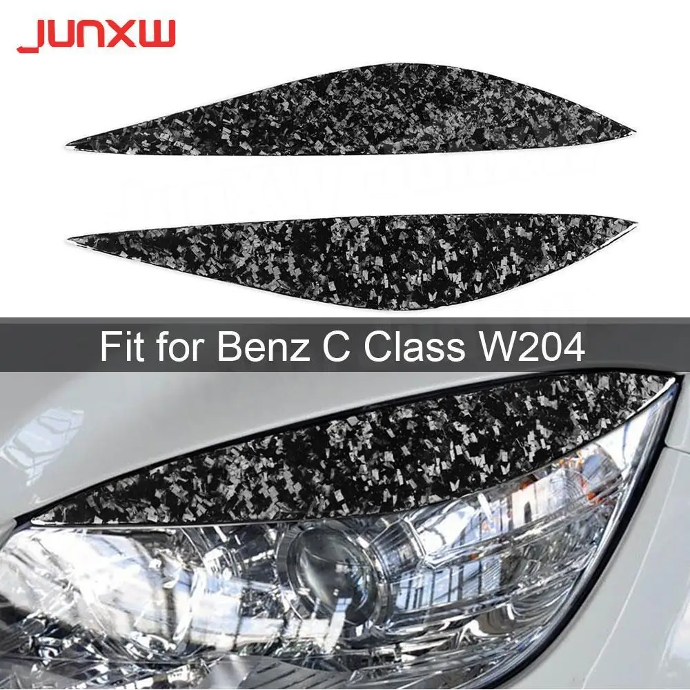 

Carbon Fiber Front Lamp Eyebrow Headlight Covers for Benz W204 C180 C200 C260 C300 C350 2008-2011 Car Styling