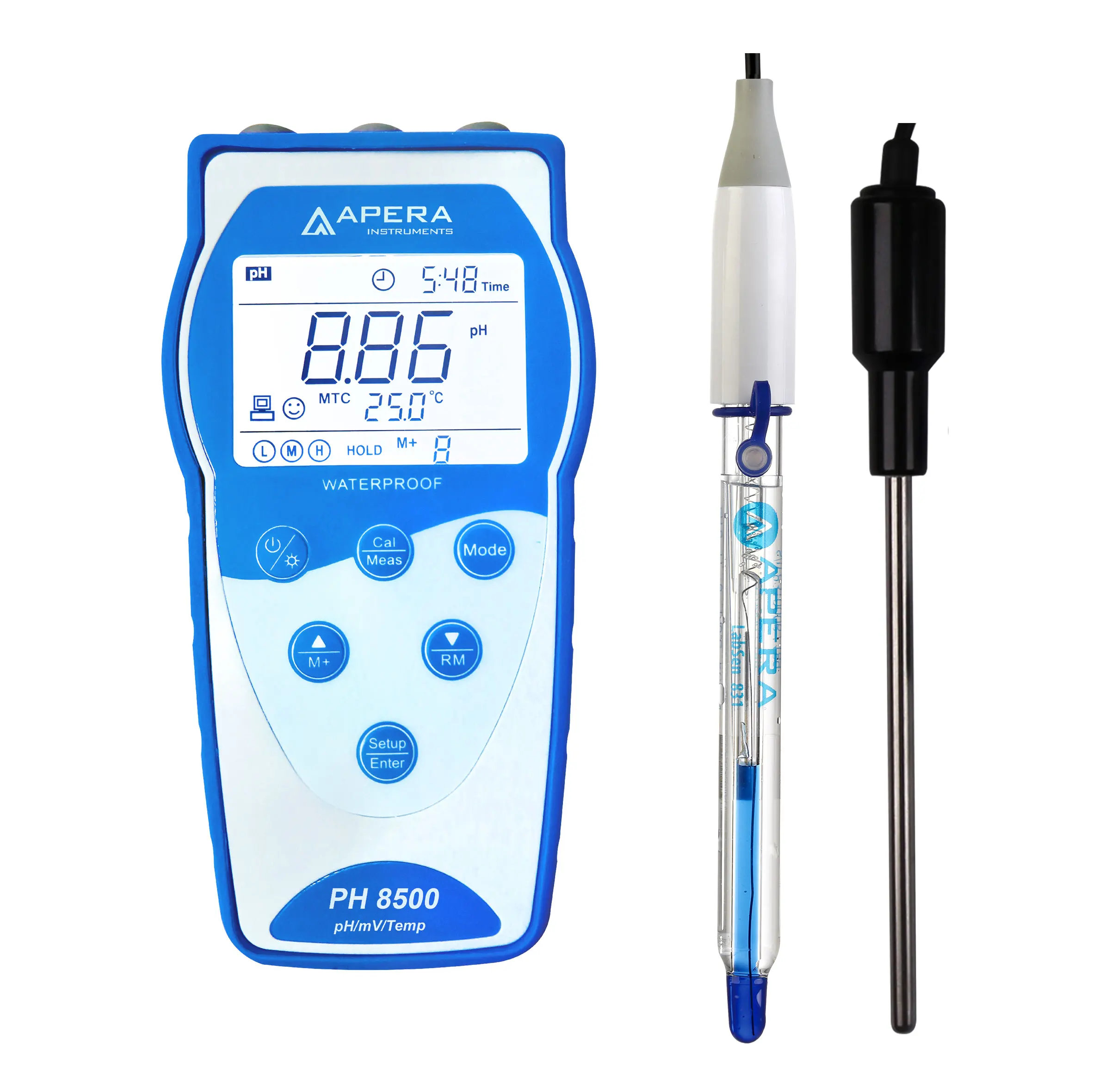 

Портативный pH-метр PH8500-HF 2026 для решения, содержащий сильную кислоту или гидрофлюровую кислоту