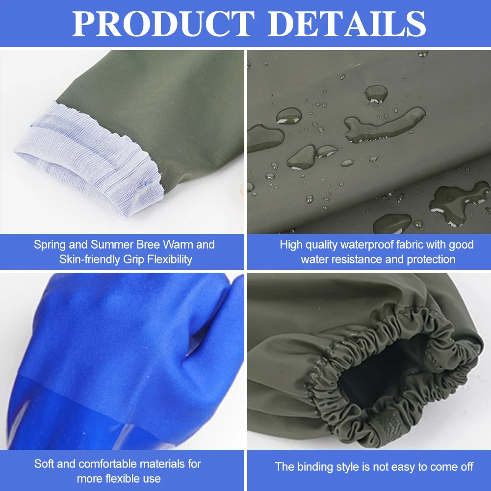 Long Waterproof Drain Cleaning Gloves PVC Reusable Heavy Duty Long Rubber Gloves,Chemical Resistant Gloves