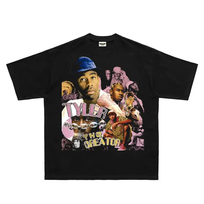 

Retro Trend Tyler, The Creator, Taylor Character, Men's and Women's T-shirts, Street Hip-hop Rap, Pure Cotton Short-sleeved Rap