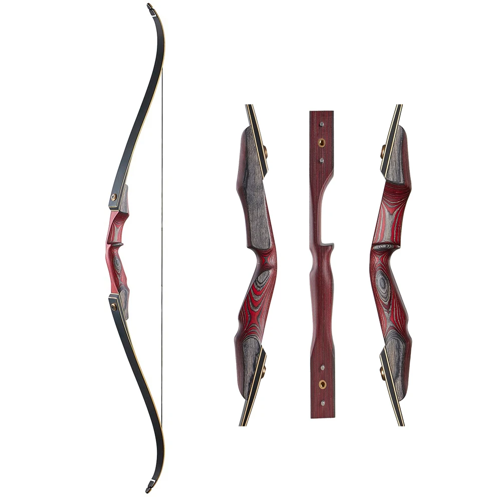 

59 inch Recurve Bow Take-down 30-50lbs Archery Bow and Mixed Carbon Arrows Set for Hunting Bow Outdoor Shooting Sport