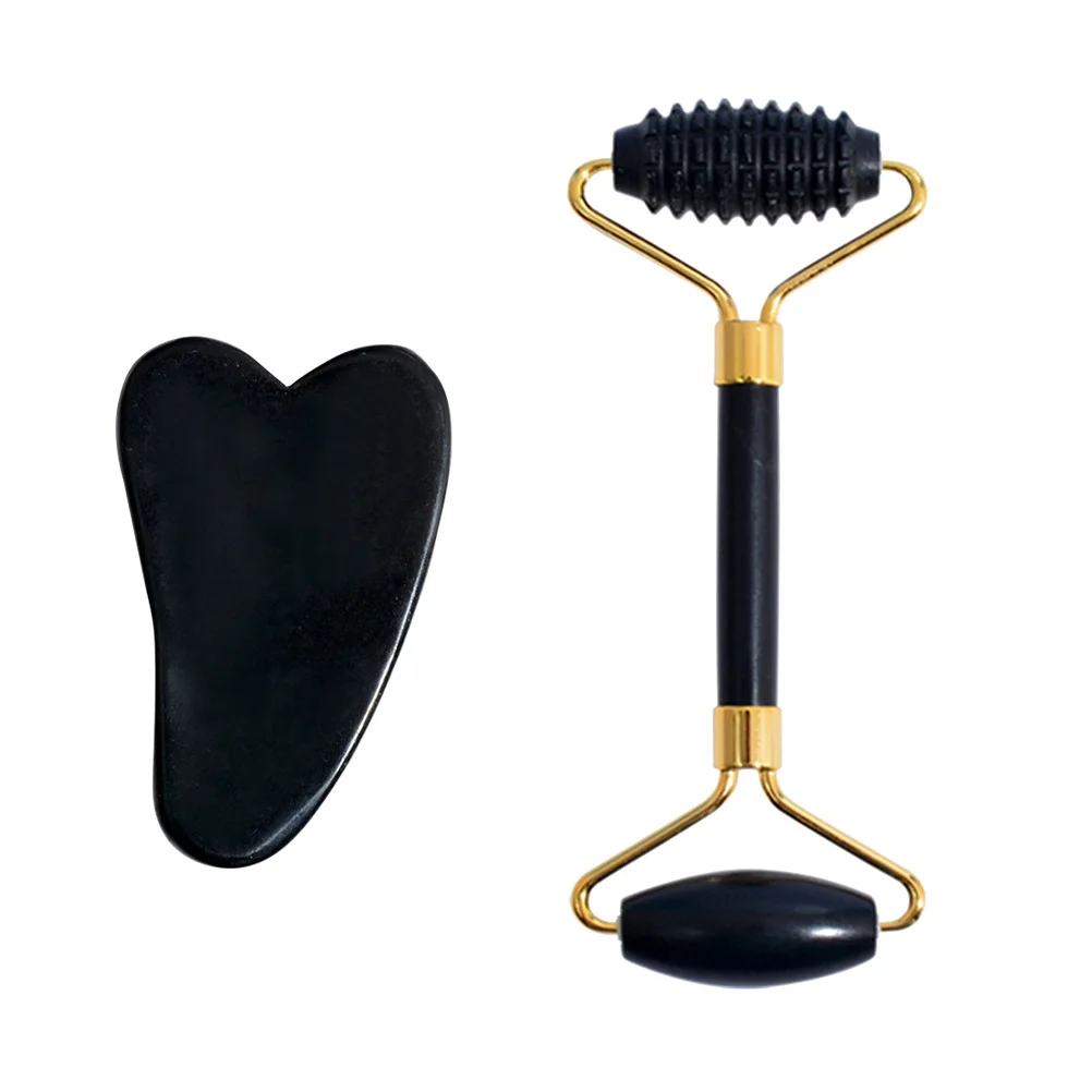 2 قطعة مدلك الوجه المحمولة حجر السج لمسة مريحة لصالونات التجميل استخدام مدلك الوجه أدوات تدليك الوجه